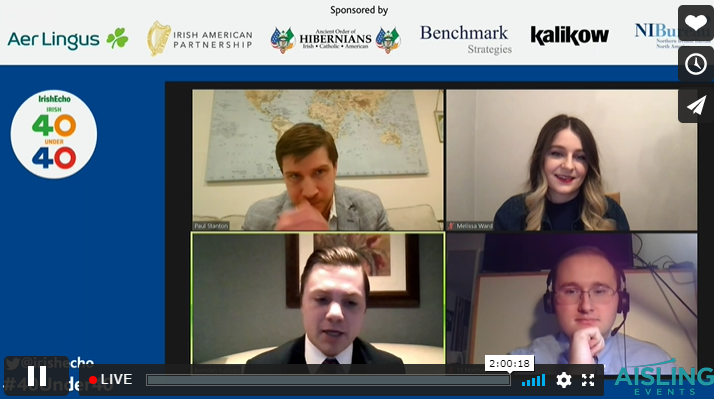 Next up, Melissa Warde of Brendan Sullivan, Paul Stanton and Matthew Sweeney irishecho40under40