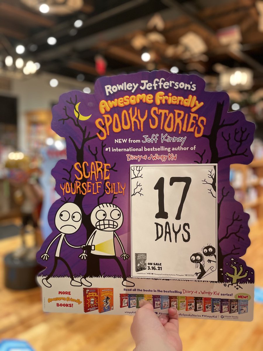 Just 17 days until <a href="/wimpykid/">Jeff Kinney</a>'s #RowleyJefferson’s Awesome Friendly Spooky Stories comes out! We are the only store to order  #signedcopies from. Preorder your signed copy at anunlikelystory.com/JK-signed <a href="/abramskids/">ABRAMS Kids</a>