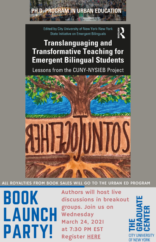 You are invited to the Translanguaging  and Transformative Teaching for Emergent Bilingual Students book launch. To register in advance, go to:
us02web.zoom.us/meeting/regist…