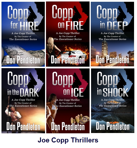 pendletonauthor's tweet photo. Joe Copp P.I. Series by Don Pendleton, creator of The Executioner Mack Bolan.  Print, ebooks and audio. https://t.co/JLwtBFx7zj