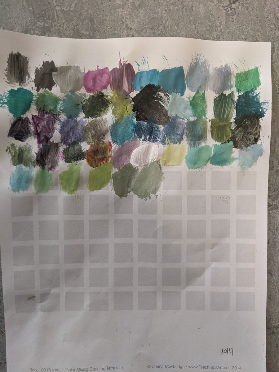 musicwithmrsp's tweet photo. Today we also took on the challenge of making 100 different colours for 100 days in school!
What do you think about our colours?
@IREC1 #100daysofschool #grade3challenge #100colours https://t.co/l9Rs5eTOE5