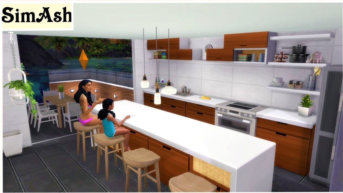 SimsAsh99's tweet image. I don't mean to be too open but.... 
Cute waterfront open kitchen 
Gallery ID : Ashwhe1
#sims #sims4 #simsbuilds #simsflorrplans #floorplans #beach #sims3 #sims4 #sim