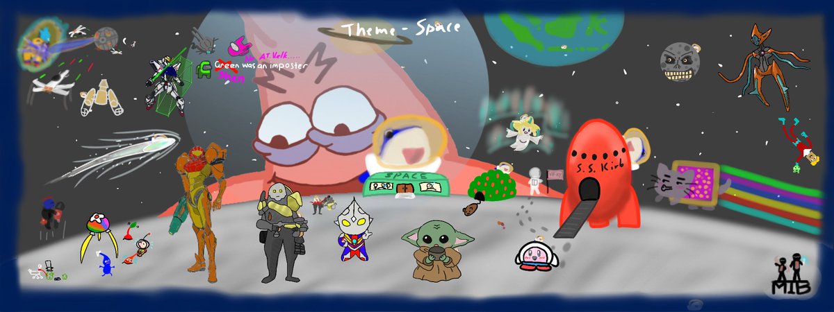 A comfy doodle stream to help recharge the batteries 🤗

TY to VenxSvturn for the raid!! Passed us to felow artist fren <a href="/Sun_nyaan/">Sunnyaan🌺</a> 

Here's last night's space-themed community canvas 👀