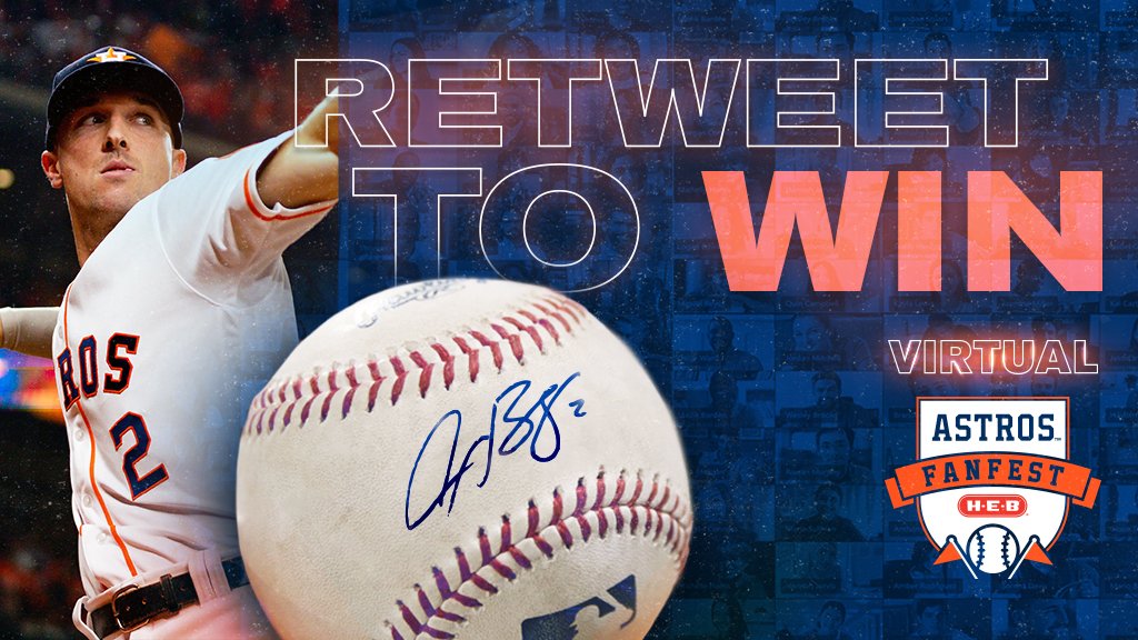 astros's tweet image. RT now for a chance to win an @ABREG_1 autographed baseball. 

Alex and @KTuck30 are on deck for the next  Virtual Fan Fest "Clubhouse Chat" - coming up at 1pm on the #Astros Facebook page. 

#ForTheH