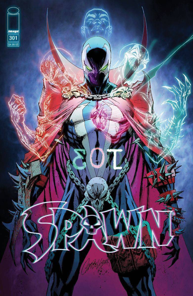 I purchased the original art cover for Spawn issue 301 by