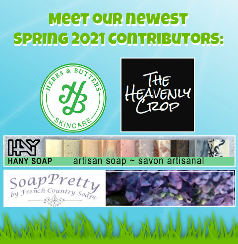 NEWEST CONTRIBUTORS OF OUR MARCH 2021 EVENT:

HANY SOAP
hanysoap.ca

Herbs &amp; Butters SkinCare
hbskincare.ca

Soap Pretty by French Country Soaps
soappretty.com

The Heavenly Crop
theheavenlycrop.ca

💚PEEK INSIDE THE BOX
sweetdelight.ca/insidethebox.h…