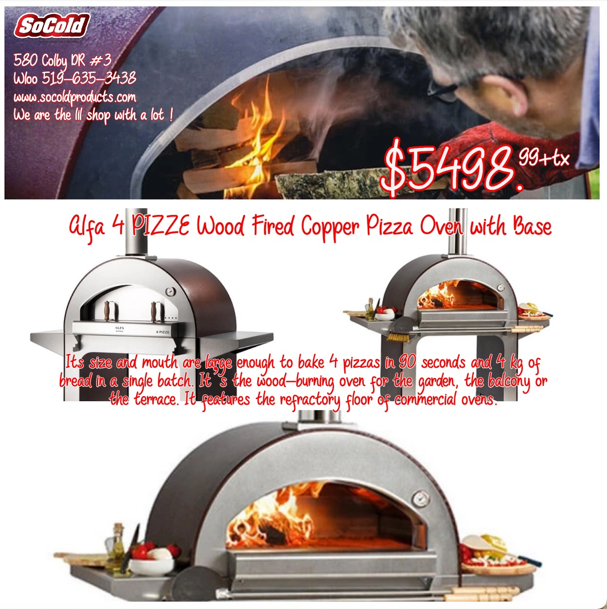 Alfa 4 Pizze Wood Fired Outdoor Pizza Oven
