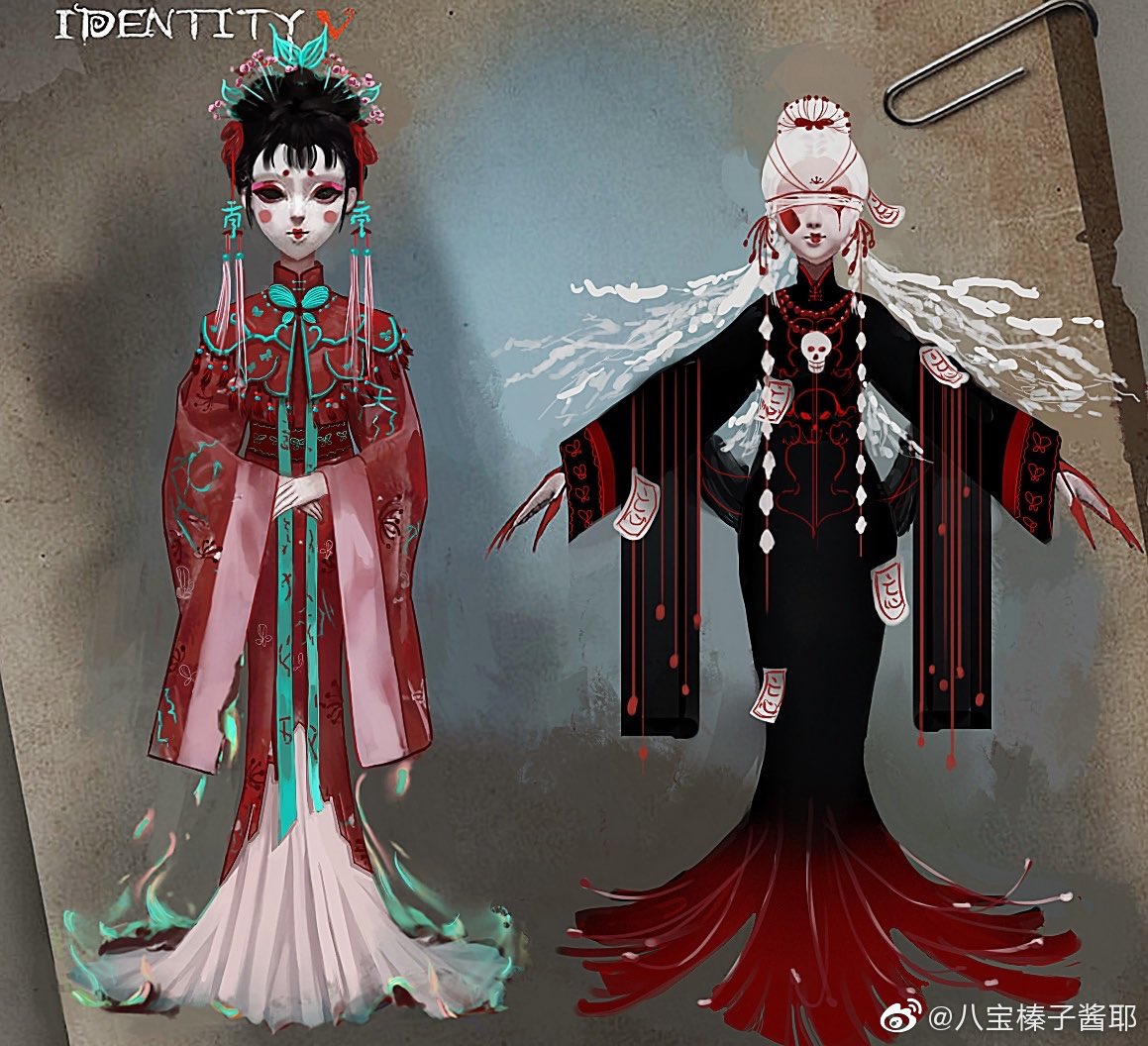 Vivi Identityv第五人格 芸者 両難尋 この世には 生きられない絶望の花嫁 あの世には 彼岸花の畑に封印さた魂引き人 どこに行っても 居場所がない 公式ではありません 図 By 八宝榛子酱耶from Weibo 第五人格ファンアート