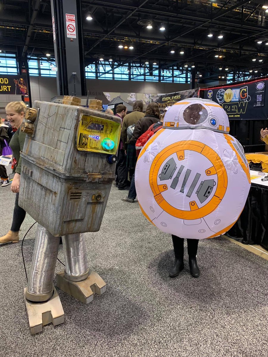 magicallyphoebe's tweet photo. @SW_Celebration Honestly wearing this inflatable BB-8 costume was SOOO MUCH FUN 🥰 Everyone loved it and I had a blast in there! #SWCFanFriday https://t.co/lNw3FNYS5f