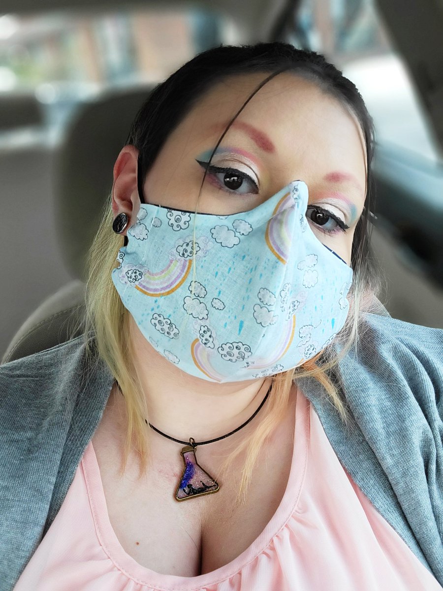 spin_pixie's tweet photo. @artsyscientist1 beautiful handmade accessories keep me looking cute and safe at work! I'm the cutest librarian now ❤️ the mask, necklace, and earrings are all her creations! Snag yours today! Glammeow10 will save you some coin
#resinart #handmade #sciencecrew #stem #womeninstem https://t.co/usFBZZqnA8