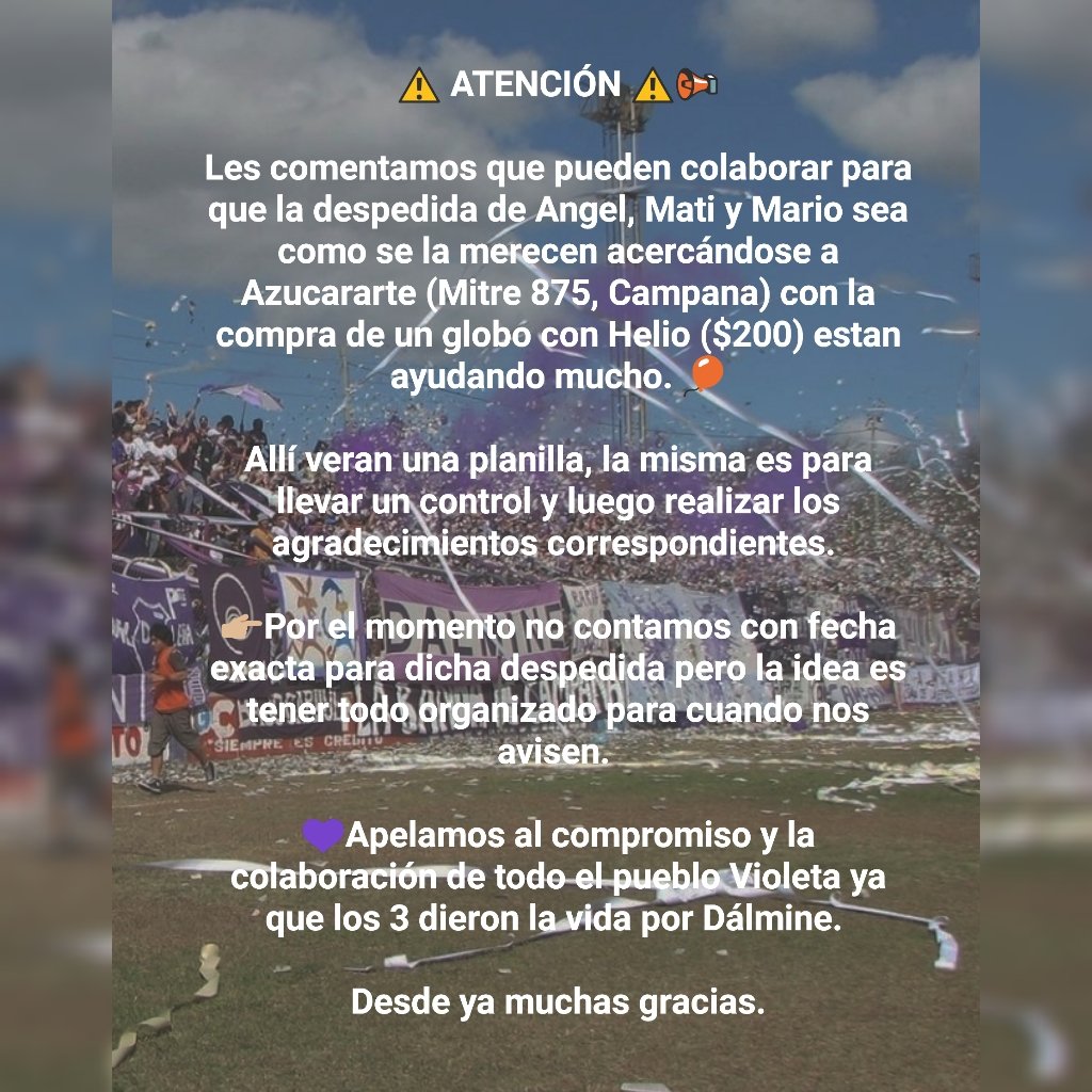 Compartiendo nos ayudan un montón, cuantos más seamos mejor es‼️

💜Cualquier otro tipo de colaboración también es bienvenida💜

➡️Recuerden que NO pedimos efectivo, solo que se acerquen hasta ahí y hagan su colaboración de esa manera. Quien no pueda/no quiera coordinamos x priv