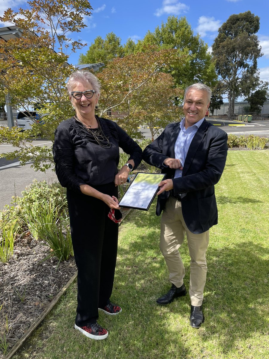 victorperton's tweet photo. My friends @Sue_OConnor and @pmccaffe @YVWater celebrating Pat’s extraordinary 40 years working delivering #water services.  

Pat is an exceptional #passionate #optimistic #Australian #leader.

@VicWater_ @DELWP_Vic @wsaa_water @ThrivingCP https://t.co/P5T0HB4ZsT