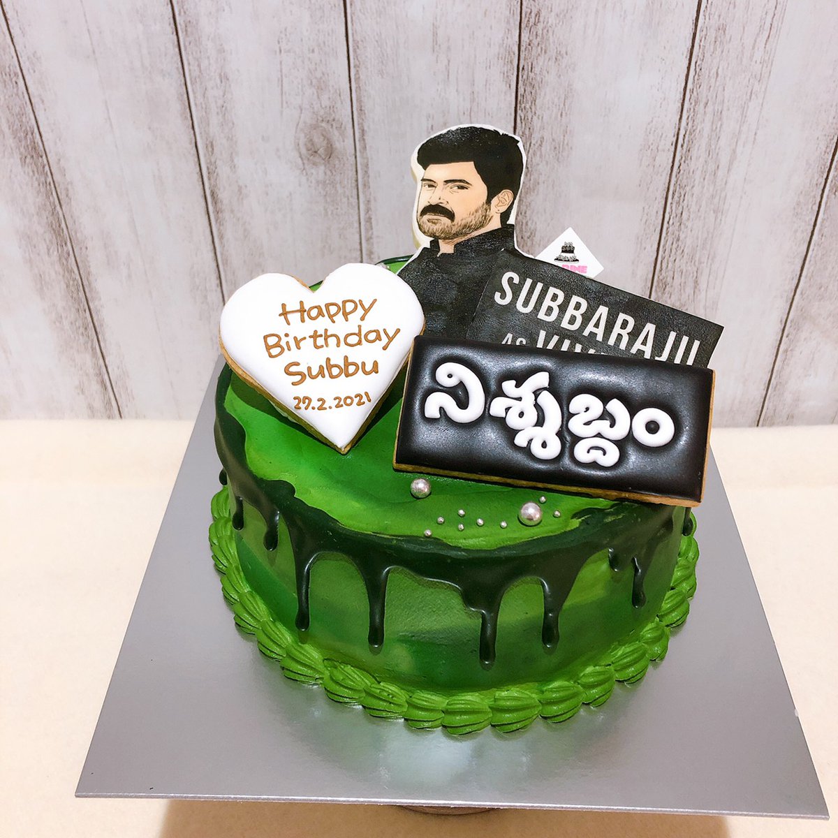 kannanidurincha's tweet image. じゃーん！！！
スッブ(Nishabdham)ケーキ💚💚💚 
お誕生日おめでとうスッブ💚
#Nishabdham
#Subbaraju #Subbu 💚
#HappyBirthdaySubbaraju
#SubbuBirthdayJapan2021