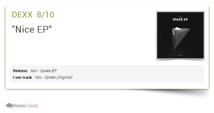 fuserecords's tweet photo. DEXX supports: Nox - Spake EP 8/10 https://t.co/vKfJUFNGUz #newrelease https://t.co/CASKmVaNmA https://t.co/cIOGt1lEF1