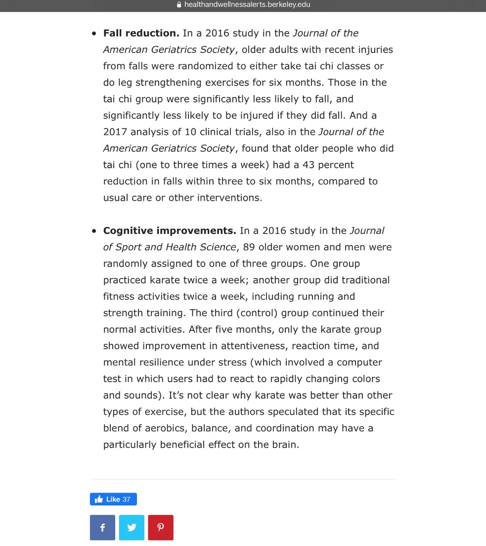 Summary #HealthBenefits #MartialArts by UC Berkeley School of Public Health #artsmartiaux #artemartiale #wellness #balance #strength #endurance #fallreduction #cognitiveimprovement #plantare #piedipiatti #postura #archialti #fasciteplantare #orthese #piedsplats #fasciiteplantaire