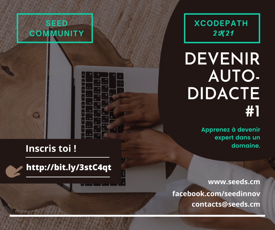 sorellekana's tweet image. Une formation autodidacte repose sur de la discipline. C&apos;est &quot;apprendre à apprendre&quot;. Rejoins le  XCodePath2k21  et décide de te former maintenant dans un domaine de ton choix ! 
Inscrits toi :👉 buff.ly/3ssxgS7
Nombre de places limité. 
#xcodepath #xcodepath2k21 #seed
