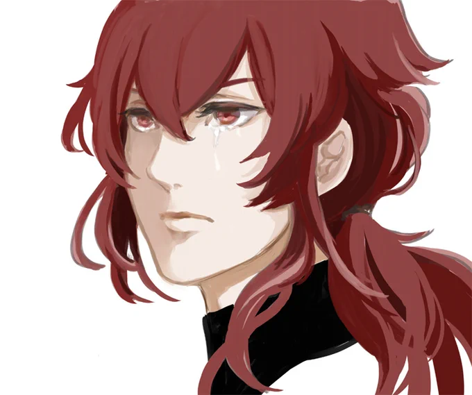 The first drawing of Diluc versus a... pretty recent drawing of Diluc (thank you Juna) 