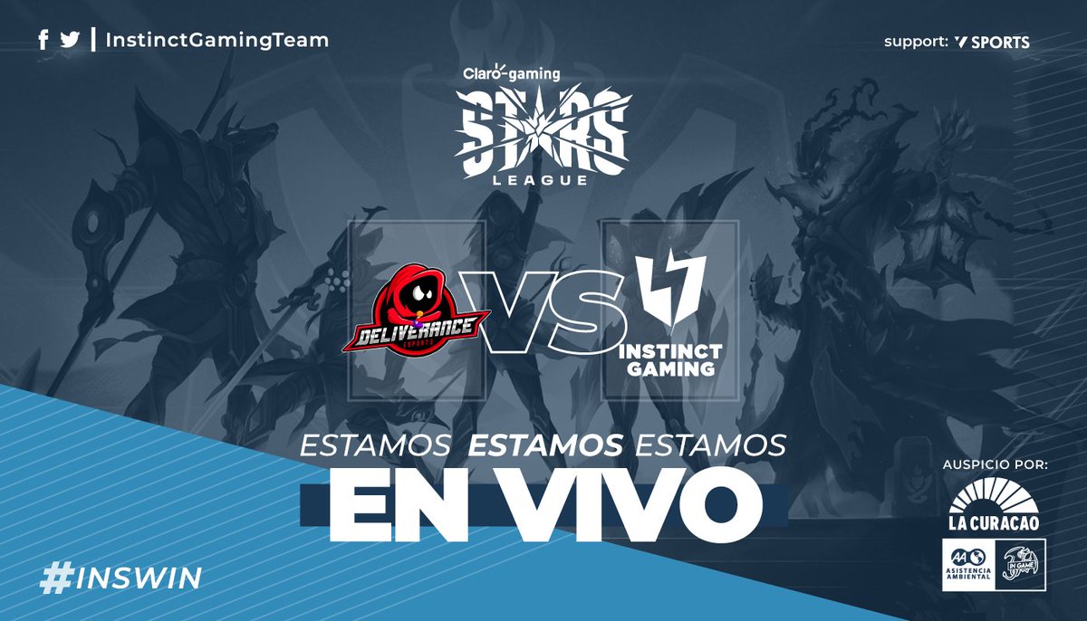 InstinctProTeam's tweet photo. 📺 ¡Ya estamos en vivo! No dejes de alentarnos 🎉

@Deliverancesprt VS @InstinctProTeam 

🟪 TWITCH https://t.co/AJctjIvtCO
🟥 YT: https://t.co/D5iA1kGTA0

#GoInstinct ⚡
#INSxStars #INSvsDVE

@LVPperu 
Gracias a @LaCuracaoPeru | #InGame 
Support @VSports_Peru https://t.co/fWMTtyF8wa