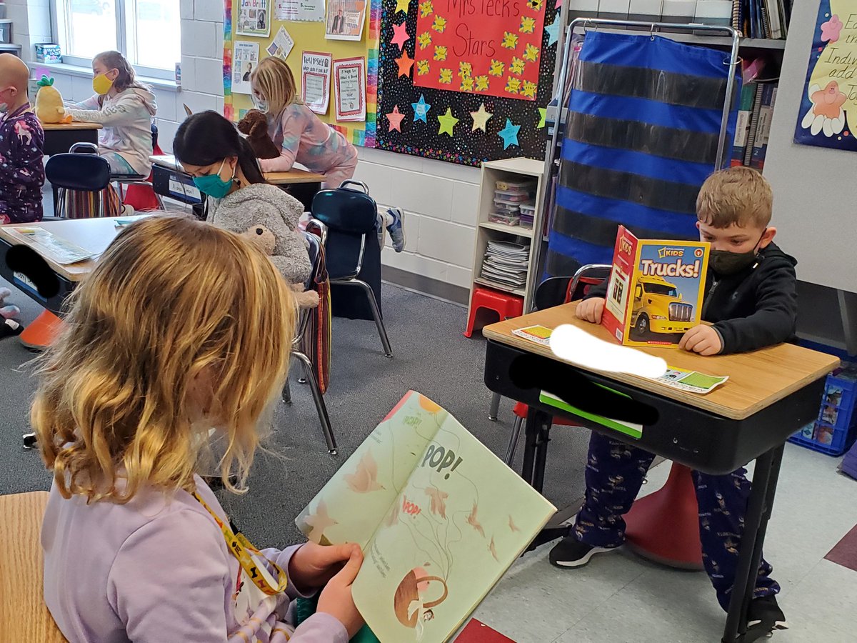LauraPeckKM's tweet photo. It was a fun end to I Love to Read month with PJ Day and READO! @KMElem #KMReadStrong21 https://t.co/pMqggn5PjA