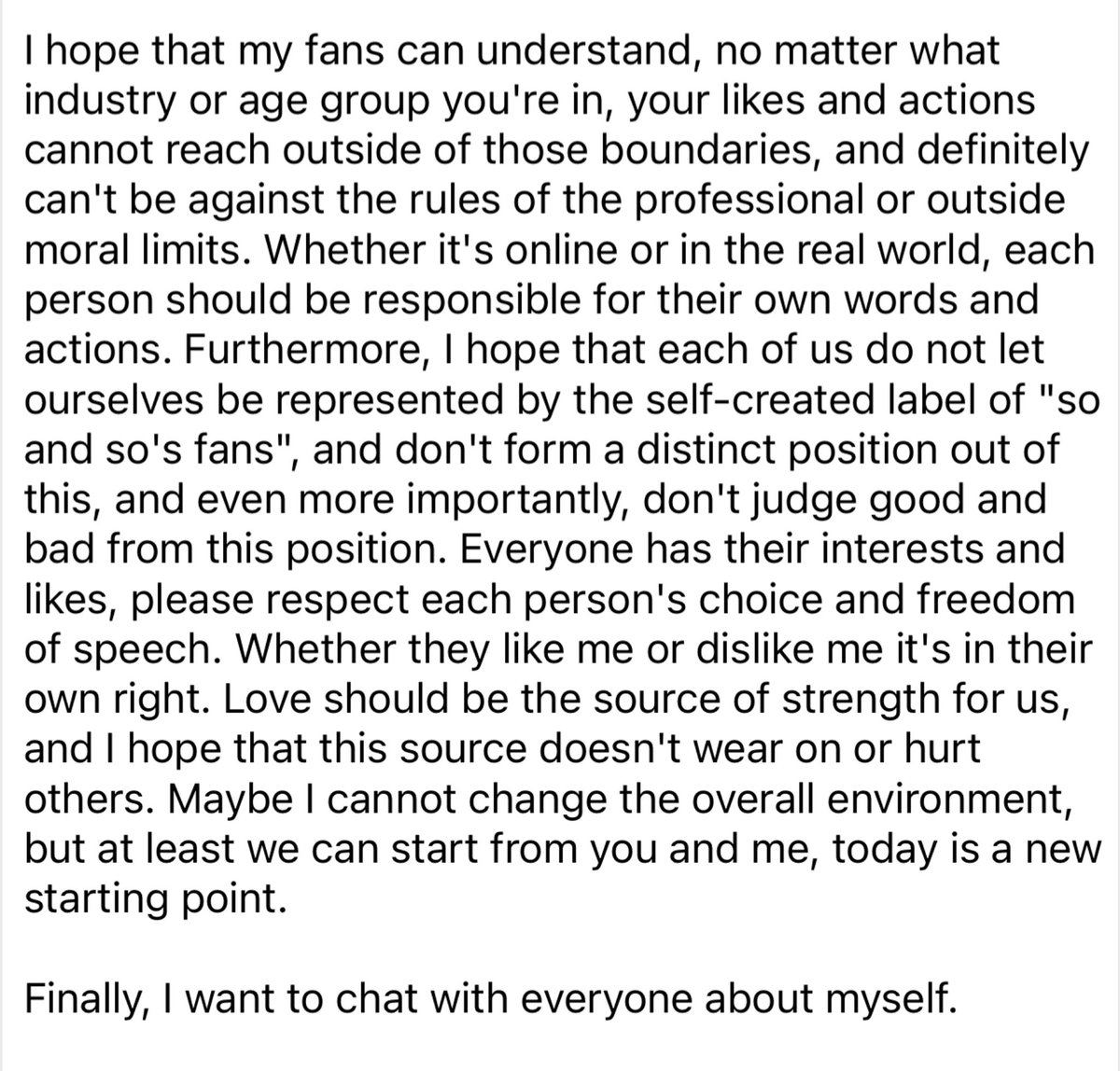 210227 Xiao Zhan Weibo Update:

“Some things I want to say.”