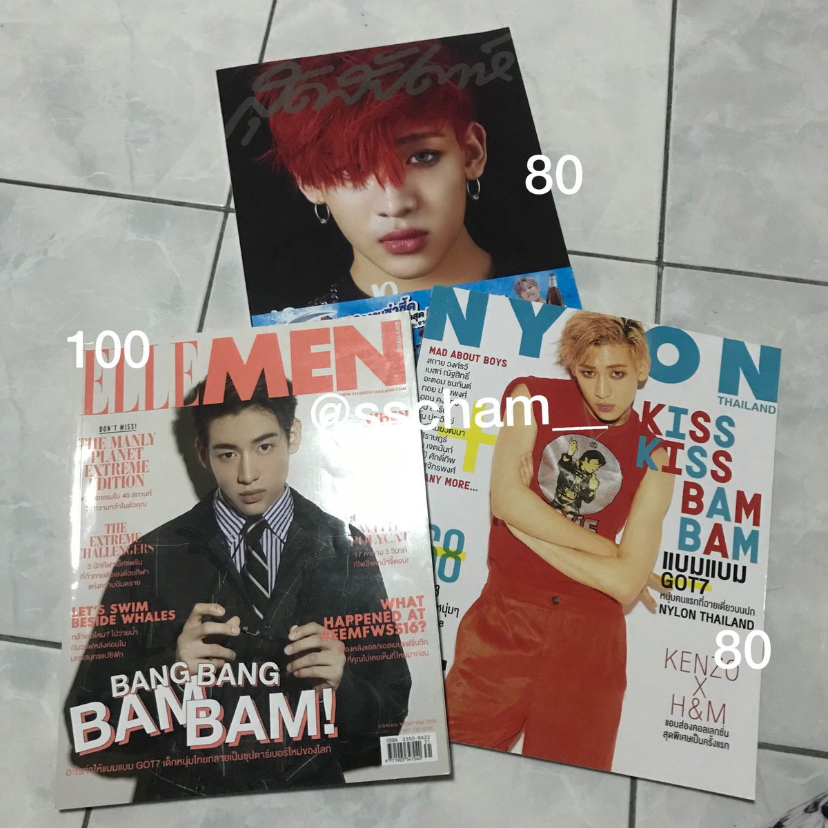 sscham__'s tweet photo. ขายของสะสมน้องแบม ราคาอยู่ในรูป 
ค่าส่ง 30/50 / ค่าส่งนิตยสาร 40/60
#ตลาดนัดGOT7 #GOT7  #ตลาดนัดอากาเซ #ตลาดนัดอากาเซ่ #ตลาดนัดกัซ #ตลาดนัดกัซเซบึน #ขายของสะสมgot7 https://t.co/rmf2eppeiT