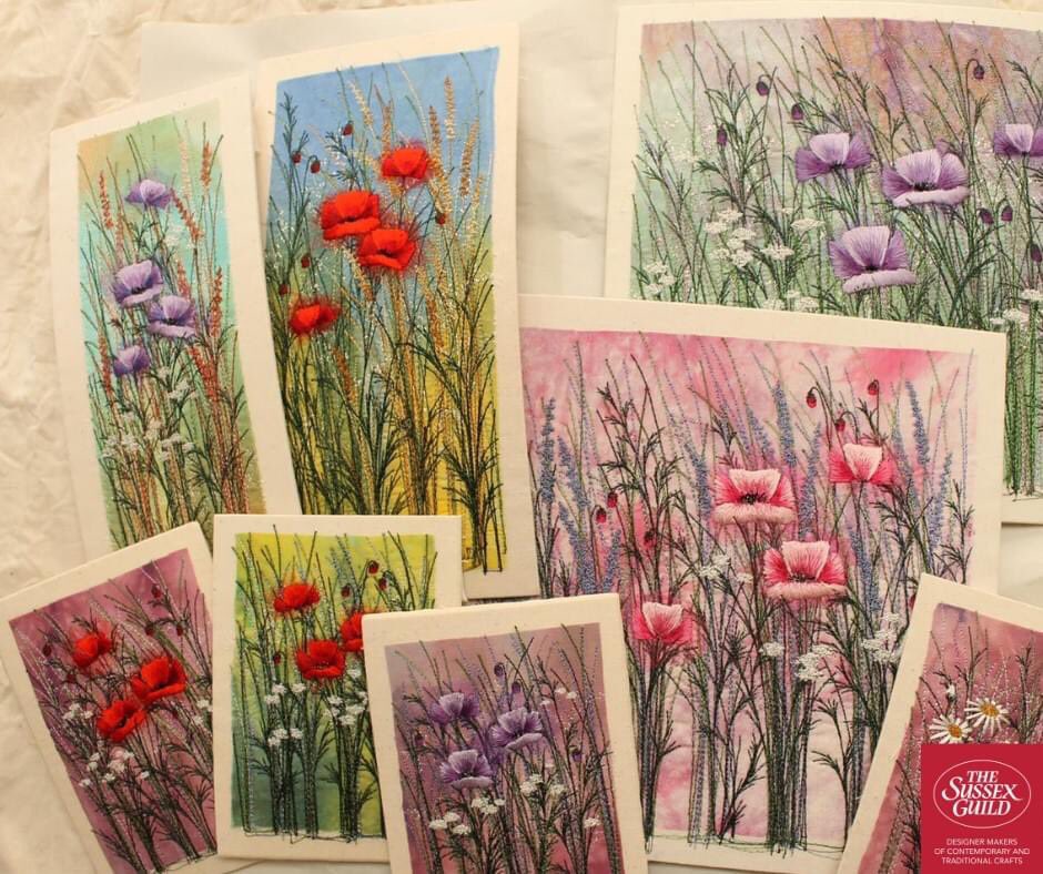 TheSussexGuild's tweet photo. #saturdaySpotlight #WendyDolan
Living close to the South Downs, the landscape provides a constant source of inspiration for my #stitchedtextile design My current theme ‘A Sense of Place’ records memorable journeys and locations, using fabric, stitch & texture https://t.co/34e0CsbkUq