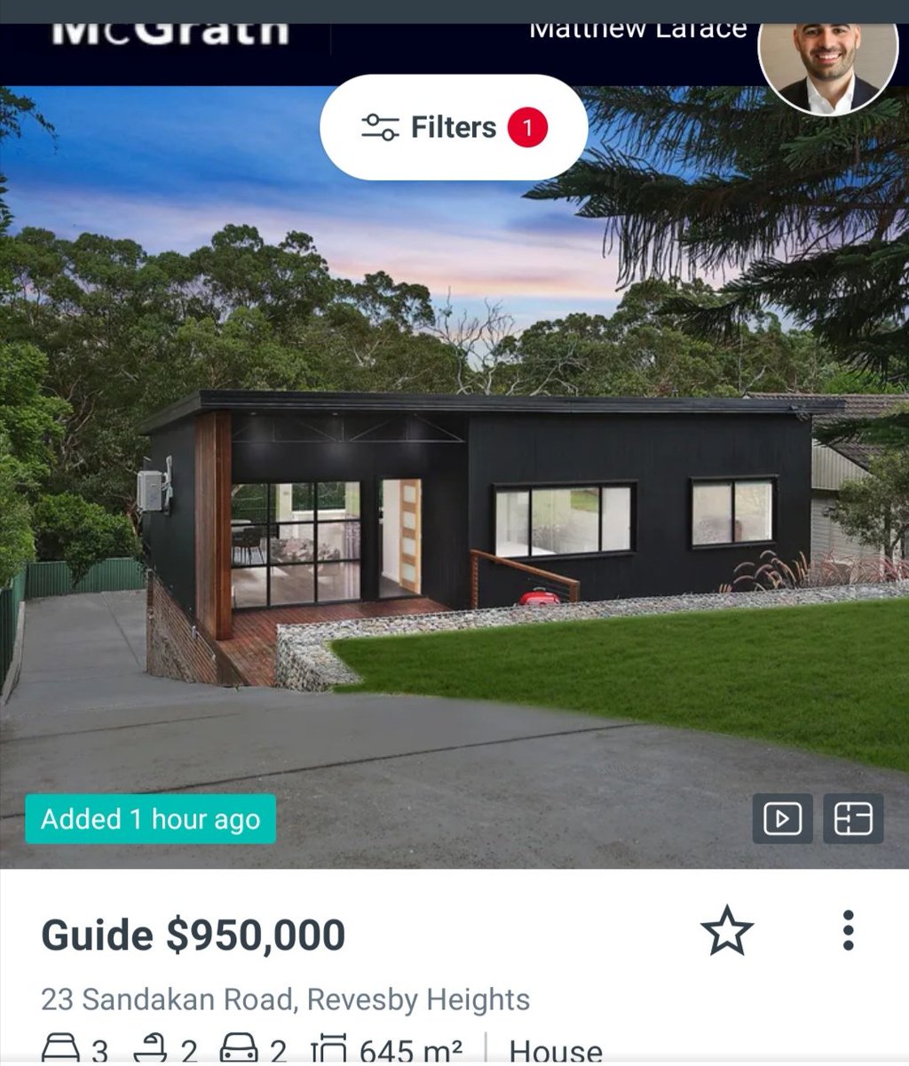 This property appeared on my FB feed and I called out the agent for a gross underquote on 950k guide. Comment was removed. Sold for 1.268m or 33% over guide today. <a href="/mcgrathestate/">McGrath Estate Agents</a> <a href="/justthink1/">Just Think Property</a> <a href="/AvidCommentator/">Tarric Brooker aka Avid Commentator 🇦🇺</a>