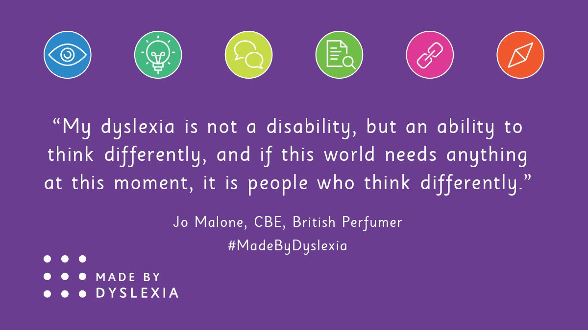 💫 If you're #MadeByDyslexia you're one of the lucky 1️⃣in5️⃣ who see the world differently. Thanks to your #Dyslexic mind, you can solve problems no one else can &amp; invent things the world hasn't dreamt of yet. Tag an xtraordinary dyslexic who thinks differently below👇