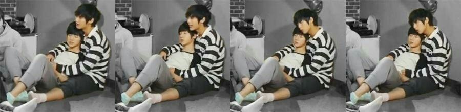 Minwoo (T.K C-Clown)They seem so close during trainee days (with Sungjae too)