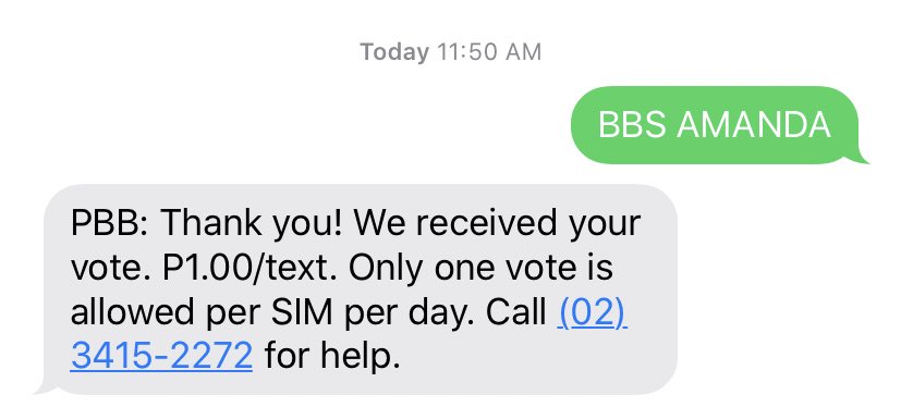 amandaangels__'s tweet photo. DON’T FORGET TO VOTE!!! 

BBS AMANDA https://t.co/BObrKhMQB0