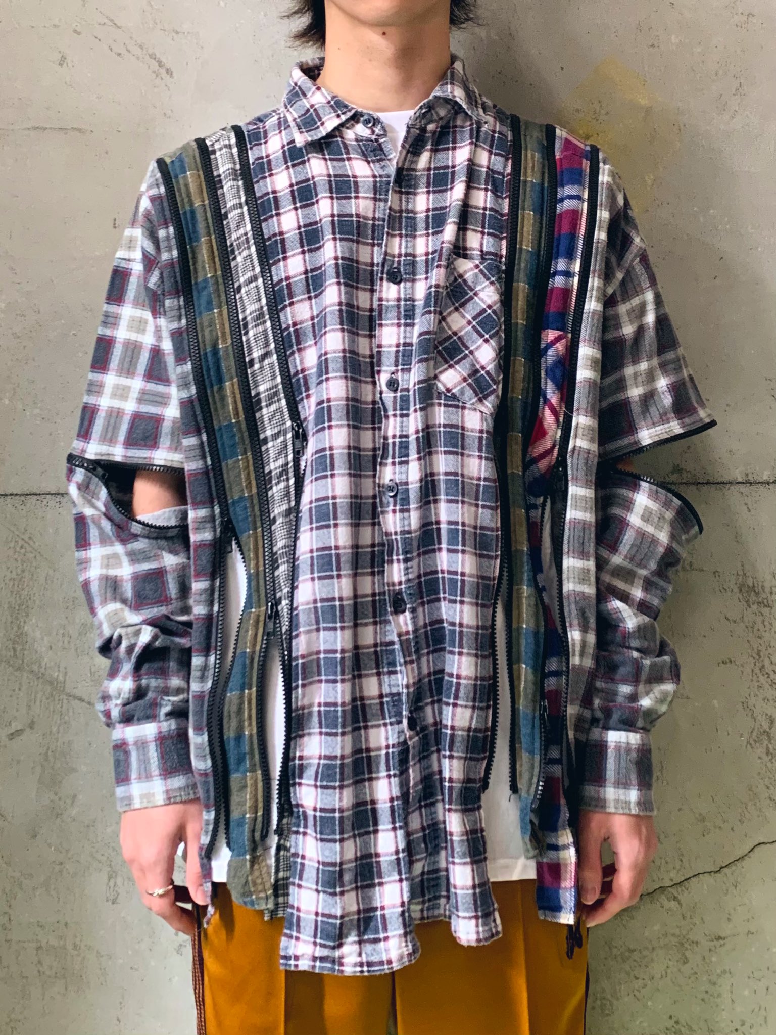 REBUILD BY NEEDLES リビルド ニードルス ネルシャツ S - トップス REBUILD BY NEEDLES リビルド ニードルス ネルシャツ S - トップス