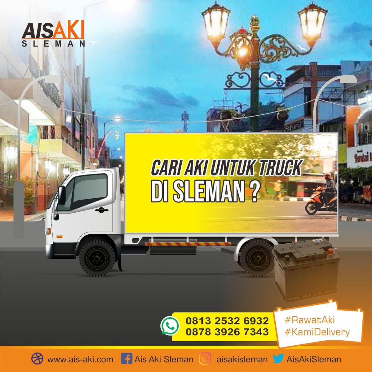 AisAkiSleman's tweet photo. #KamiDelivery #AisAki #TokoAki #TokoAkiSleman #TokoAkiMobil #TokoAkiMotor #PusatAkiSleman #AkiMobil #AkiMotor #Genset #FreeDelivery #DirumahAja #StayAtHome #CustomTruck #CanterCommunity #Scania #Volvo #FH16 #Komatsu #Mitsubishi #Hino #Coltdiesel #Trukmania #Isuzu #Elf #Renault https://t.co/yGet9P7y4u