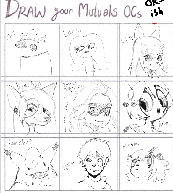 . @jifferey
 
@LilithLovett
 
@greatestjubilee
 
@ReinaCr0wnd
 
@PelleCreepy
 
@ana_pijamas
 
@Yanchop
 
@norasuko_
 
@NuwaNightstone 