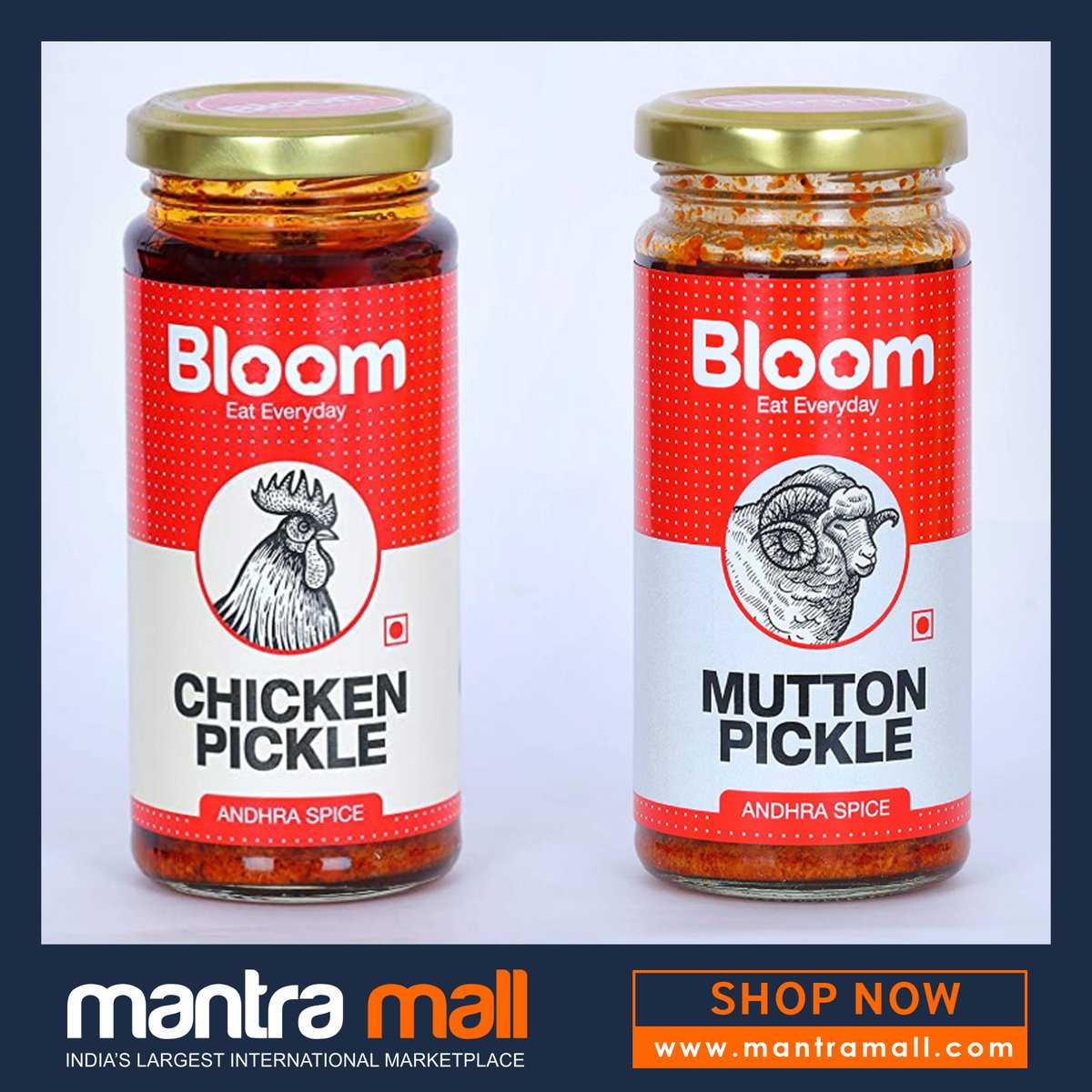 mantramall's tweet photo. Check out this Boneless Andhra Chicken Pickle + Boneless Andhra Mutton Pickle. Shop now by clicking on this link: https://t.co/EwyZmHNShv https://t.co/gLZqqaOqrz