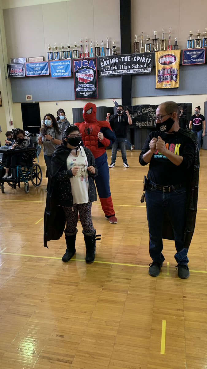 ClarkOlympics's tweet photo. Loving all the energy from everyone! #NISDSpOlympics #Week3 #Superheroes @NISDSpOlympics @NISDClark @NISDSpecialEd @ClarkHS_ALE https://t.co/zZShutS7qd