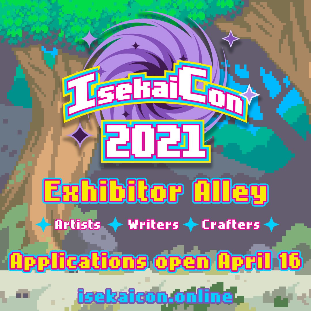 IsekaiCon's tweet photo. Exhibit hall apps open 4/16!

Artists, Authors, and other creatives are welcome! 🙏

Exhibitors will get their own page on the site like the ones here: https://t.co/y3G4wLbJ4t

Mailing list signup here:
https://t.co/MHO35Xo4AC https://t.co/ao2LQo6ZSE