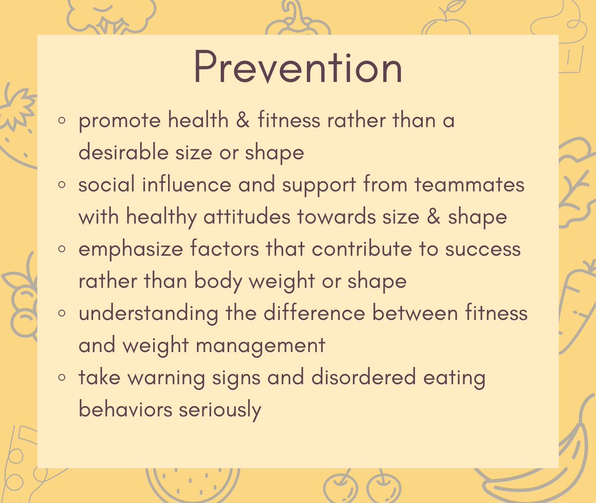 RowanWXC_Track's tweet photo. we recognize that food is fuel, fitness is not the same as weight management, restricting food intake can damage our bodies and performance, and as a team we can support each other in forming healthy relationships with our food and bodies #NEDAwareness #ProfStrong https://t.co/mkhM3iEsAp