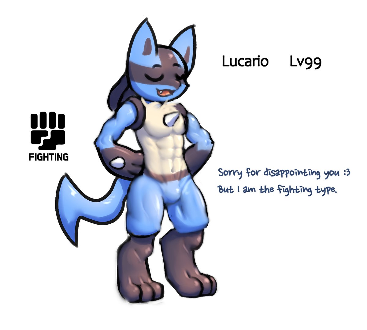 sa_no_TF's tweet photo. Saldy, realistic lucario could have great muscles for fighting. So this is a step for soft Lucario I like :3 https://t.co/lWmjaTBzac