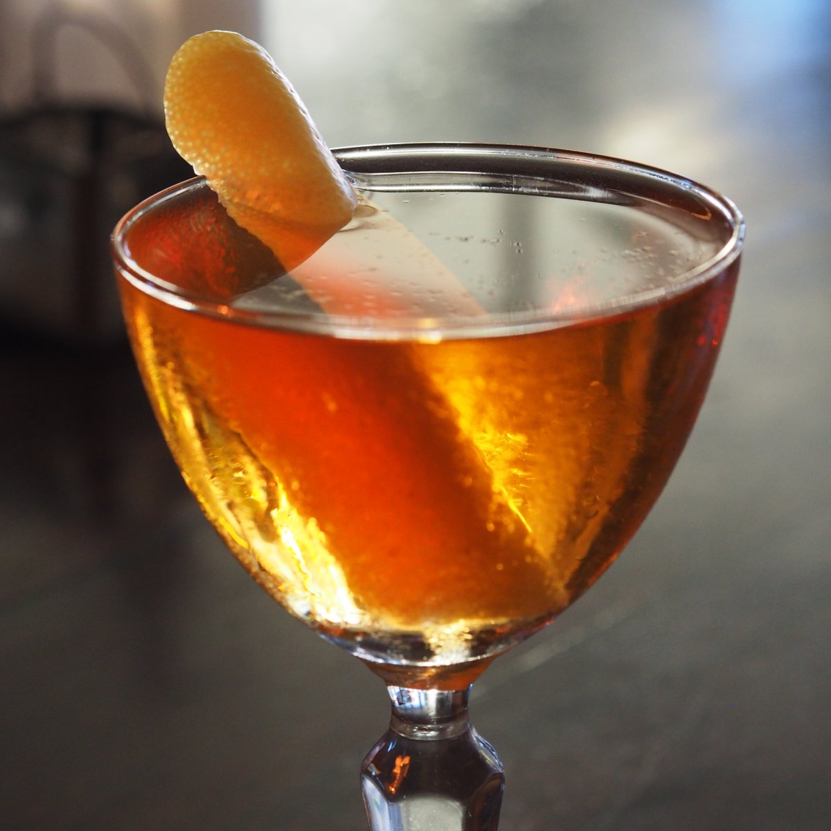 This is one for all those sherry lovers out there. The bamboo cocktail, fino sherry, sweet vermouth and orange bitters, stirred down and served up. A great way to start your meal.