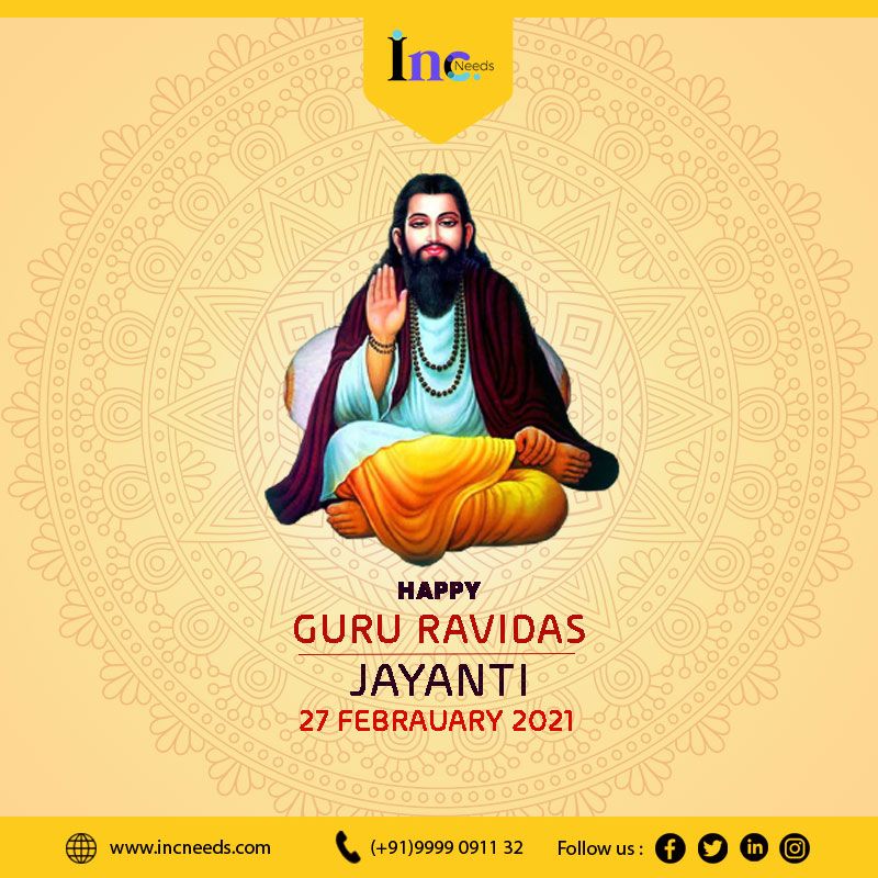 IncNeeds's tweet photo. Let us remember all the great preaching of Guruji on this occasion of his birthday and travel in the path of wisdom. 
Happy Guru Ravidas Jayanthi.👏👏
#gururavidassji  #gururavidassjimaharaaj #ravidasjayanti2021 #satgururavidassji #incneeds #incneedsservices #designingAgency https://t.co/i1qthLWY9K