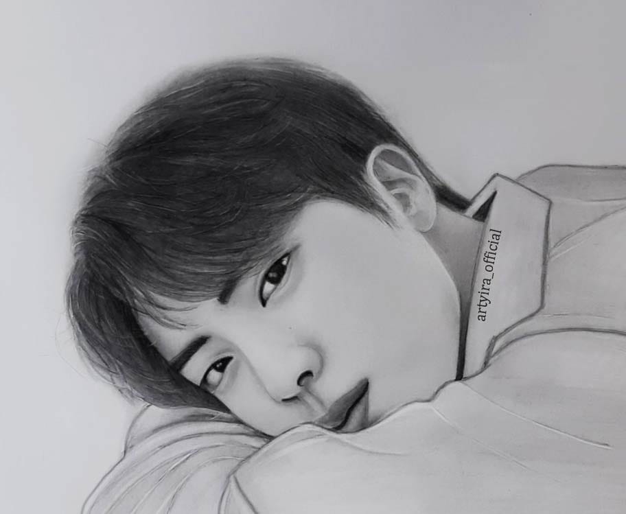 How to draw BTS : Jin by pencil | Celebrity drawings, Drawings, Bts drawings