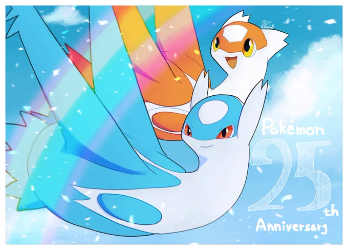 ポケモン25周年おめでとう〜?✨✨
物心つく前からずっとずーっと大好きです?
いつも心の支え、本当にありがとうございます°˖✧◝(*' `*)◜✧˖°
1番大好きなラティ兄妹でお祝い?

#ポケモン25周年 
#PokemonDay 