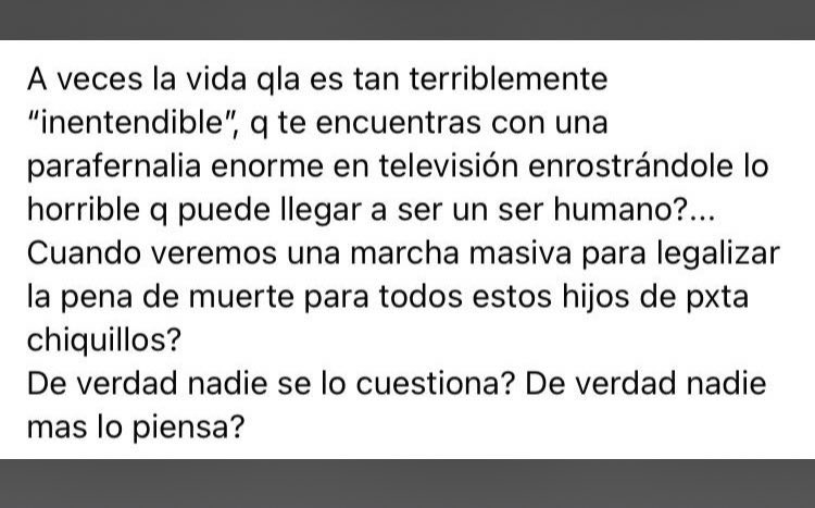 maurojbc's tweet photo. “A rogar por sus abuelos y por sus hermanitos... Cuando se muere la carne el alma se queda oscura🎶”

Nadie mas siente tanta pena e impotencia q no le ronda la loca idea de la pena de muerte en la cabeza? https://t.co/r3o1lhQMSt