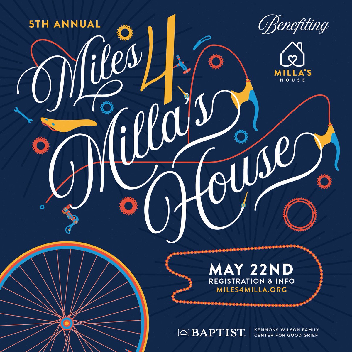 thedudememphis's tweet photo. I’ve been on a Twitter break, but I am back to announce that miles 4 Milla’s House is back on May 22!  Register here:
https://t.co/AgwPykfx1Z https://t.co/Rxw1wYivtz