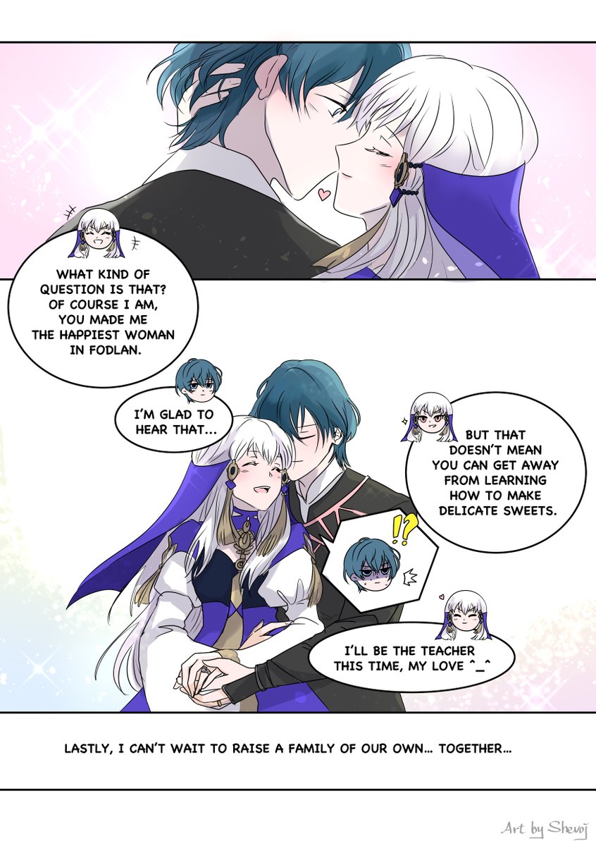Shevonne1207's tweet photo. A commission from @kenji11_04_94 for #bysitheaweek  

Day 6's theme: Marriage/Reunion featuring the aftermath of Byleth and Lysithea's lives following the events of Crimson Flower.
 #レトリシウィーク https://t.co/wsM7FMqcBe
