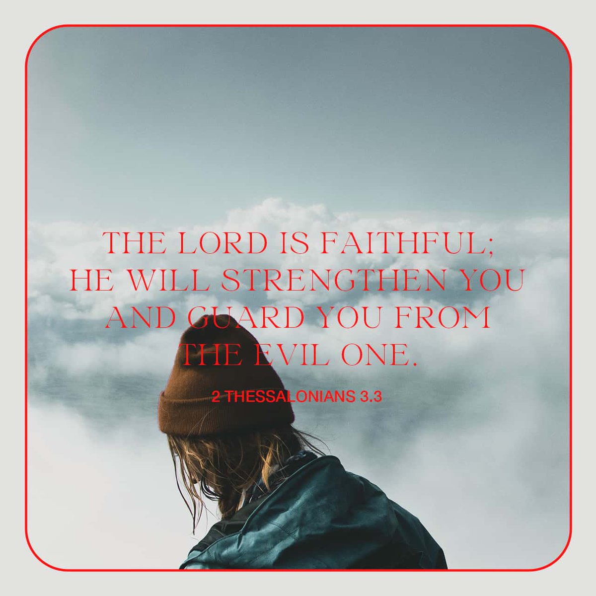 But the Lord is faithful. He will establish you and guard you against the evil one.
2 Thessalonians 3:3 ESV

bible.com/bible/59/2th.3…