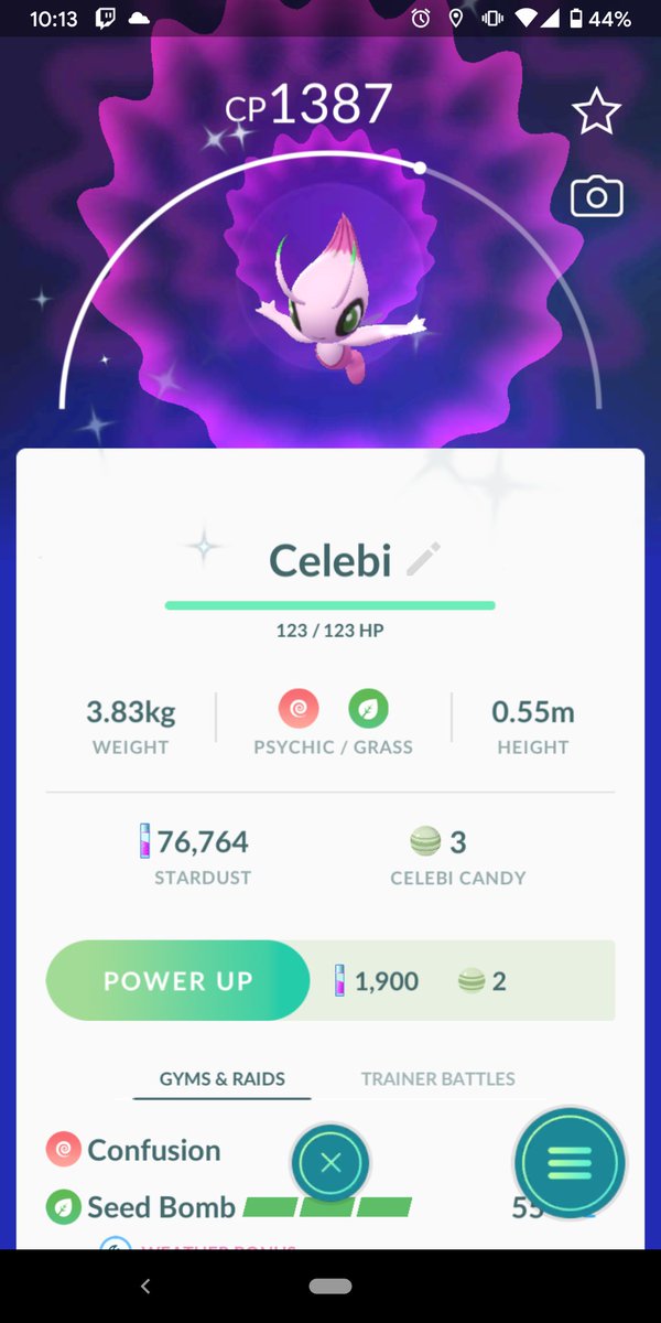 Minifern71's tweet image. Shiny Celebi! #pokemongo #kantoevent