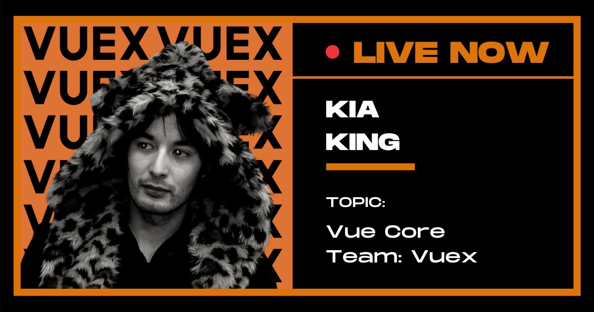 vuejsamsterdam's tweet image. Currently broadcasting LIVE is a talk by @KiaKing85.👏

Join the #VuejsAmsterdam right now &amp;amp; learn about the latest #Vuex 5 proposal, challenges, and how it works.

Get direct access to join the conference➡️  bit.ly/2MnR5uA