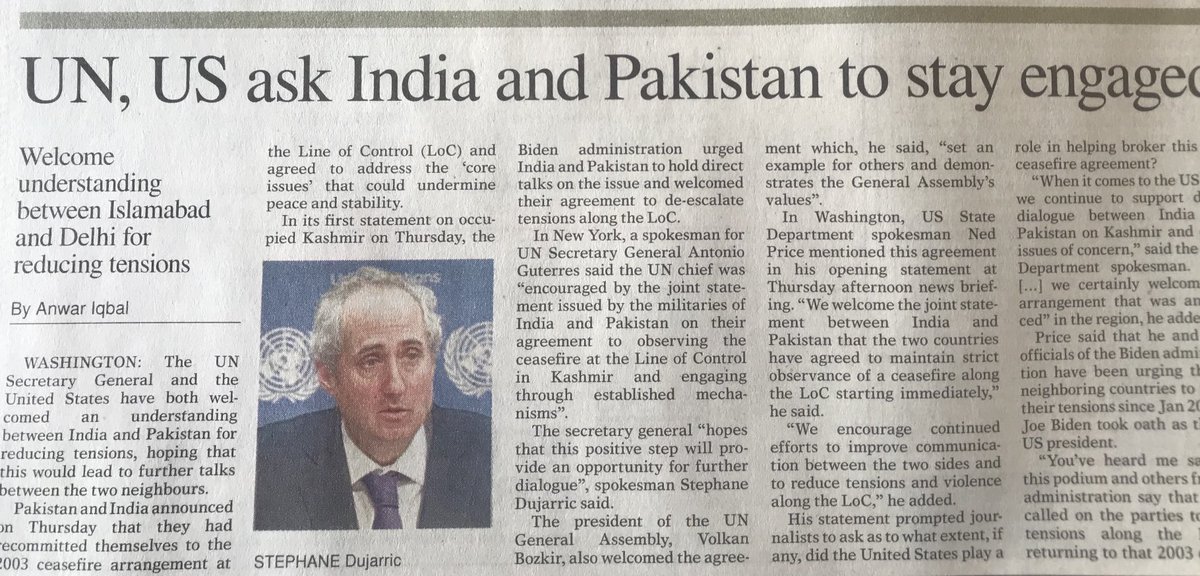 TalatHussain12's tweet image. اگر آپ ہندوستان کے ساتھ “امن کی آشا” کے نئے آغاز کو سمجھنا چاہتے ہیں تو سرکاری بڑہکوں پر نہ جائیے اور امریکہ کی نئی انظامیہ کی طرف سے ایسے بیانات کو توجہ سے پڑہیے۔