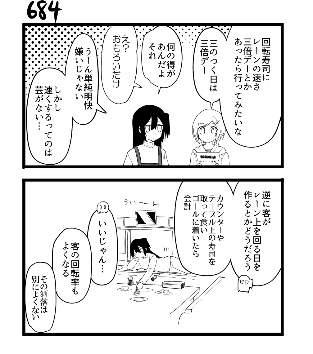 創作2コマ漫画 その684 